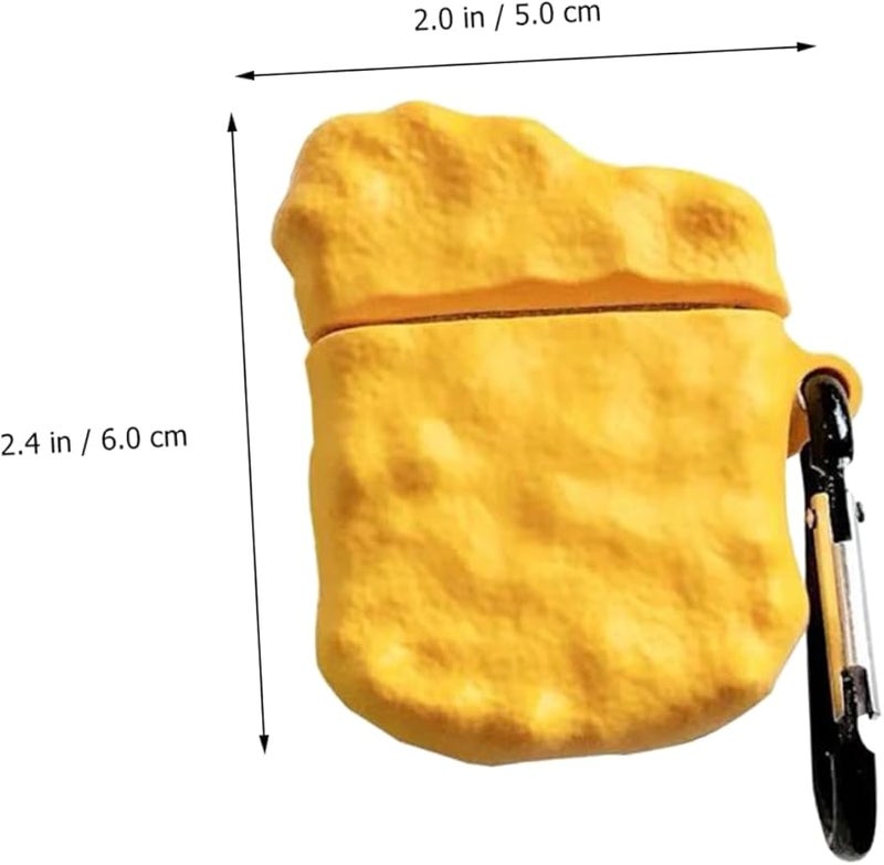 Balacoo Yellow Silicone Earphone Case Cover with Chain Portable and Flexible Design - Image 5